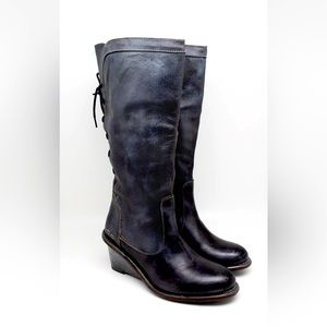 Bed Stu Empress Distressed Tall Wedge Boots SIZE 10